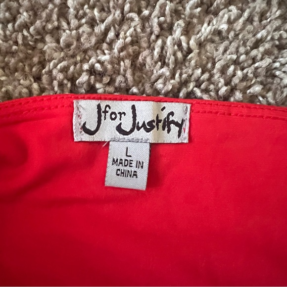 J for Justify Mini Backless Red Dress  size L - Picture 8 of 8